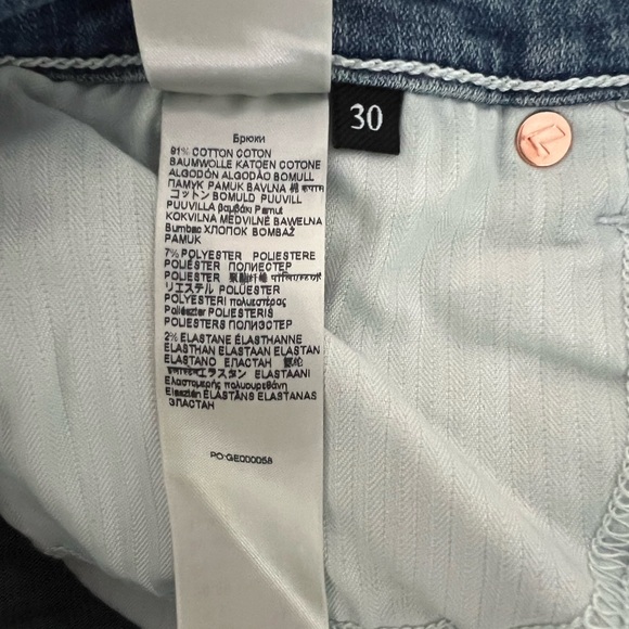 7 For All Mankind Dojo Original Jeans Trouser NWT Size 30 7FAMK White Stitching - Picture 7 of 8